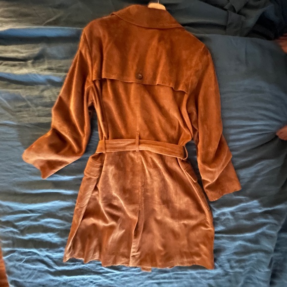 Suede Trench Coat - Picture 2 of 3